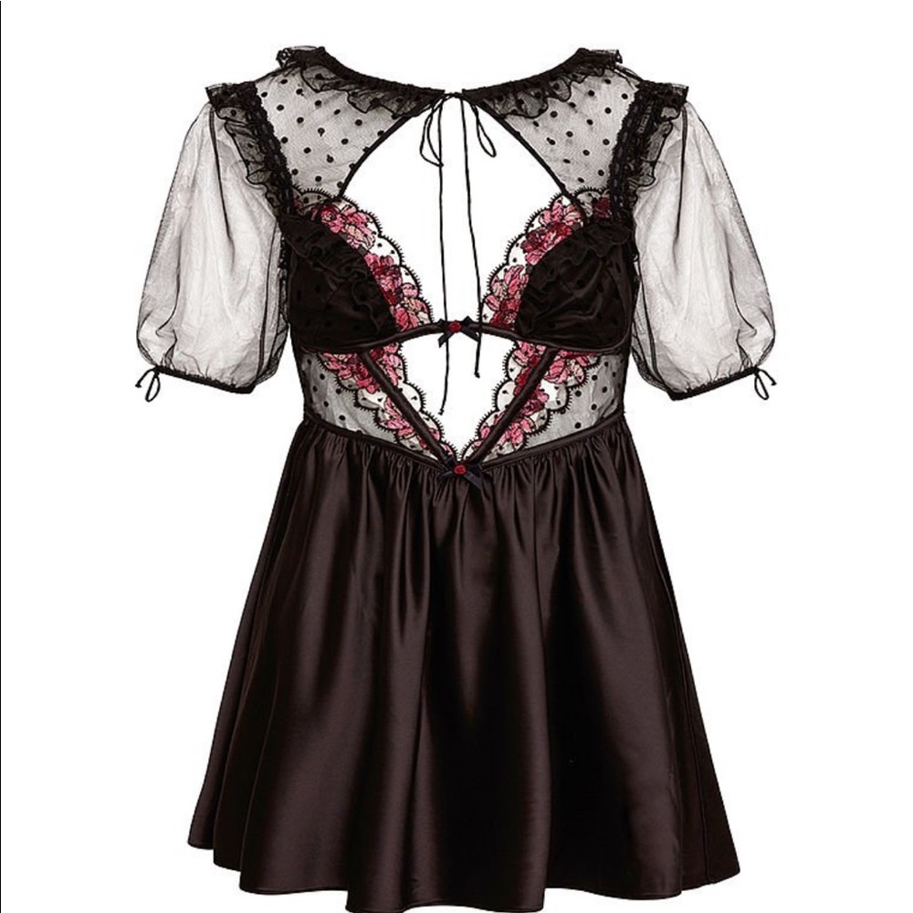 For Love And Lemons Black and Pink Dress